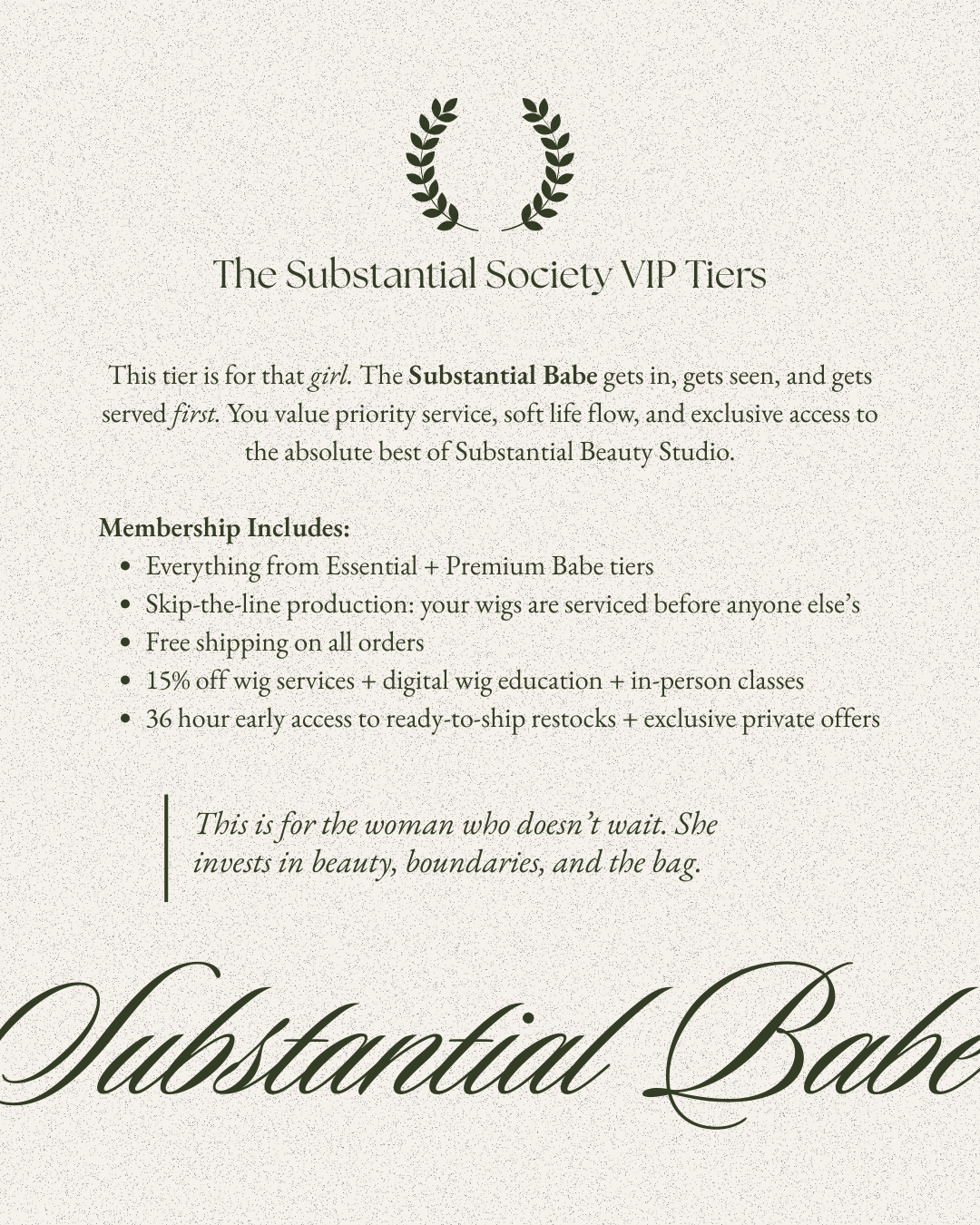 The Substantial Society